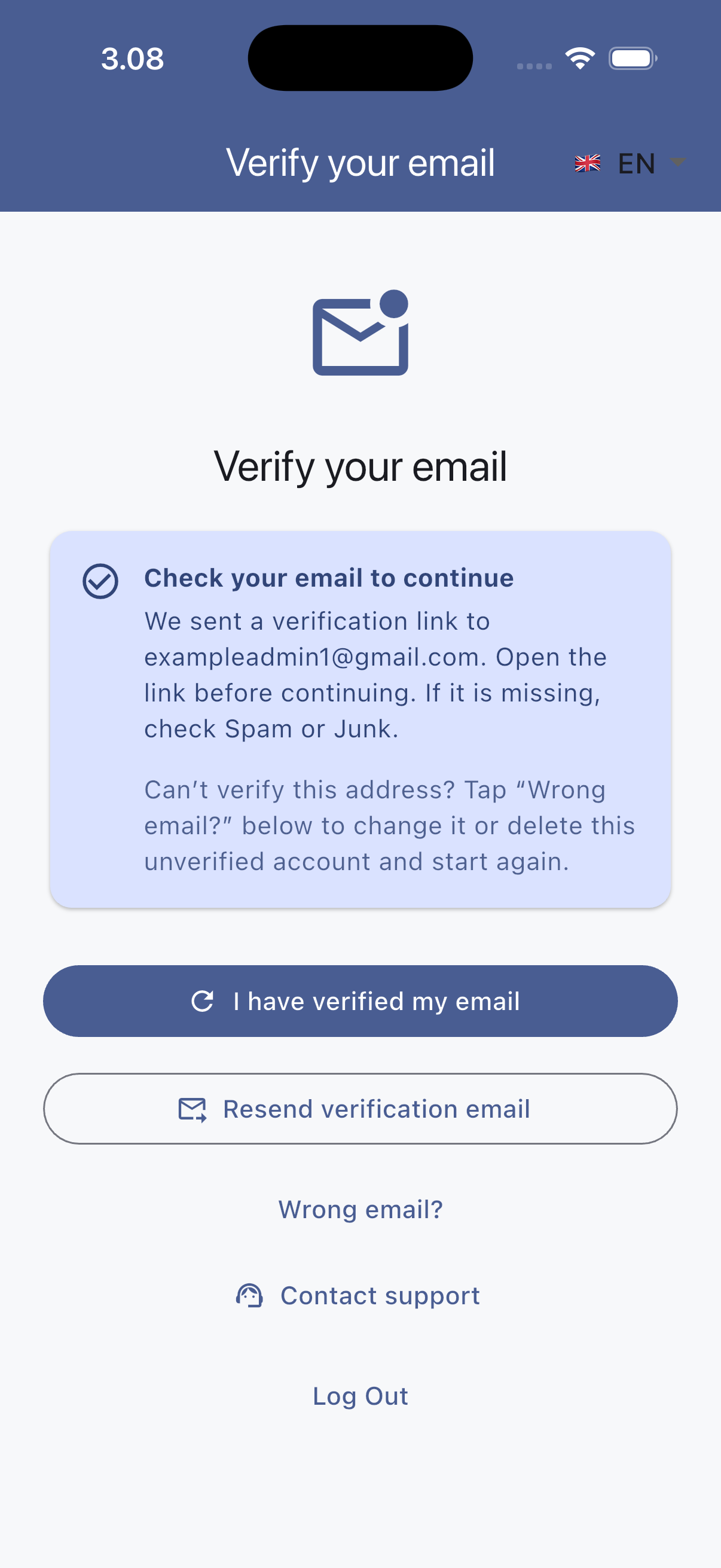 Verify your email address
