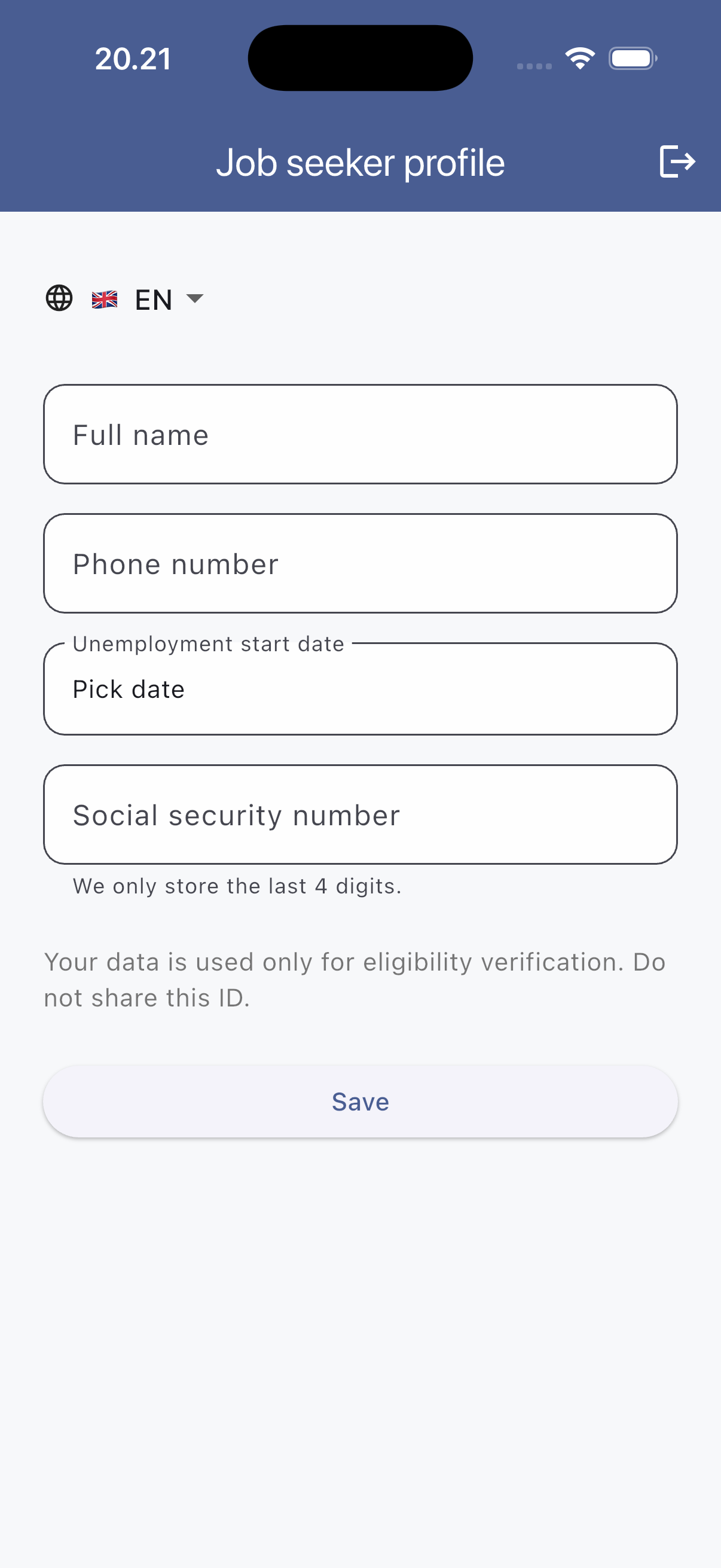 Complete your profile