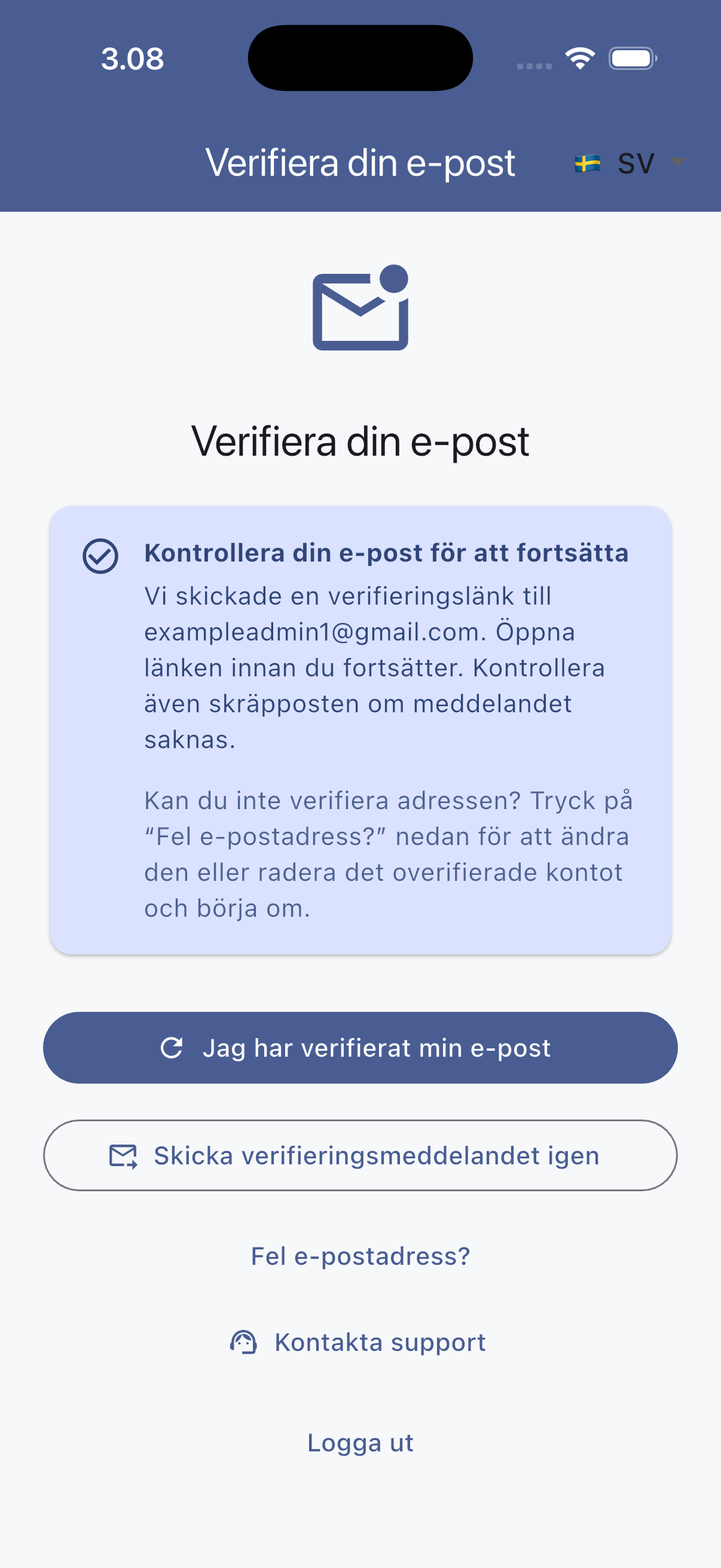 Verifiera din e-postadress