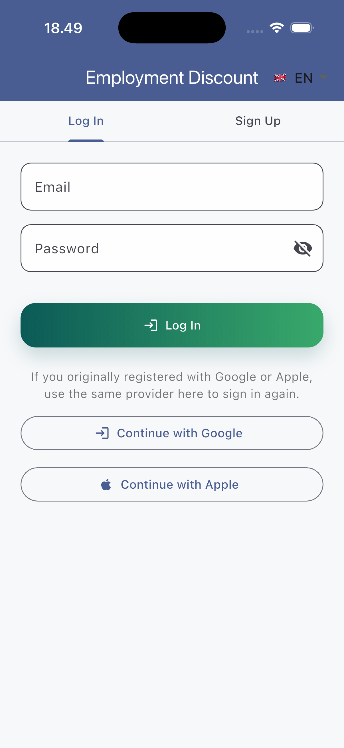 ArkiEtu login screen